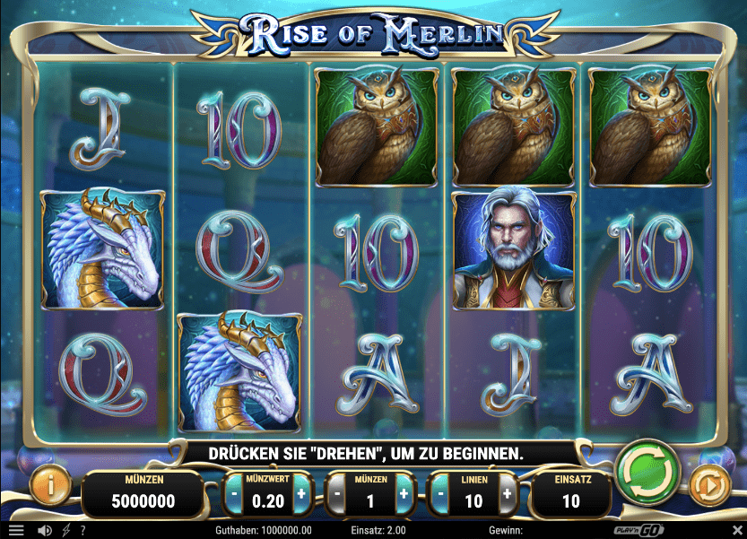 Rise of Merlin slots spielautomaten