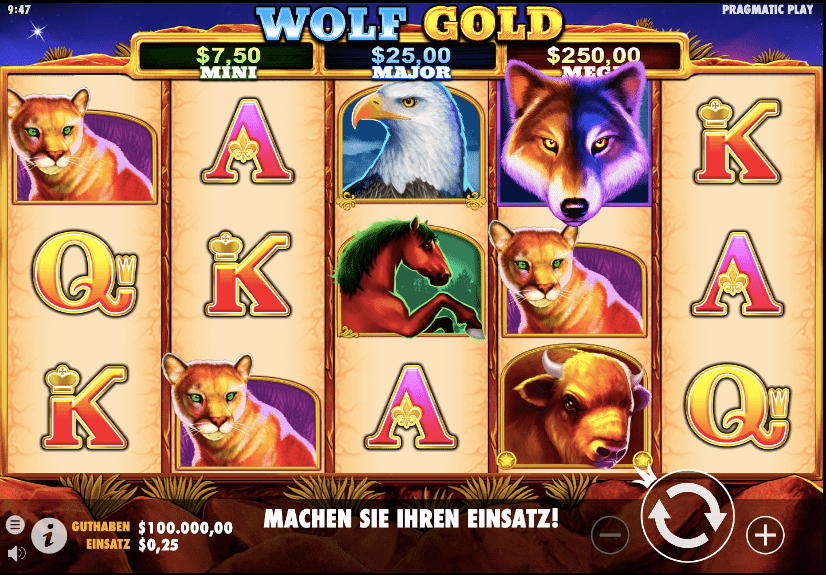 WOLF GOLD slots spielautomaten